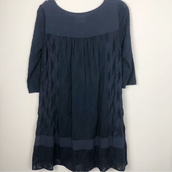 ANTHROPOLOGIE | HOLDING HORSES Augusta Navy Blue Crochet Dress Women’s Size XS - Picture 8 of 11